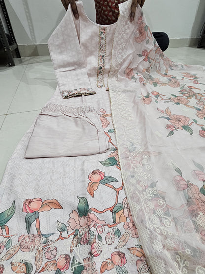 Festival Special  Party Wear 3 Piece Designer Kurti,Pent Dupatta Set