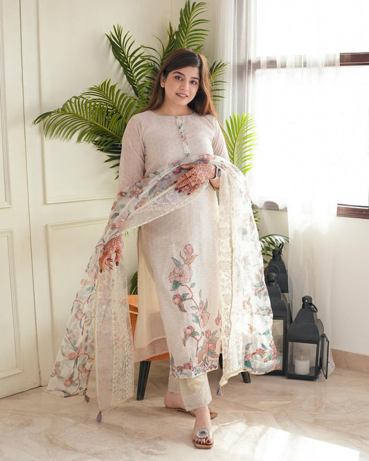 Festival Special  Party Wear 3 Piece Designer Kurti,Pent Dupatta Set